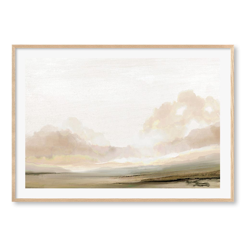 The South Wall Art Print A0 (84.1 x 118.9cm) / Natural Oak Frame / White Border from our Australian Made Wall Art collection by Profile Australia