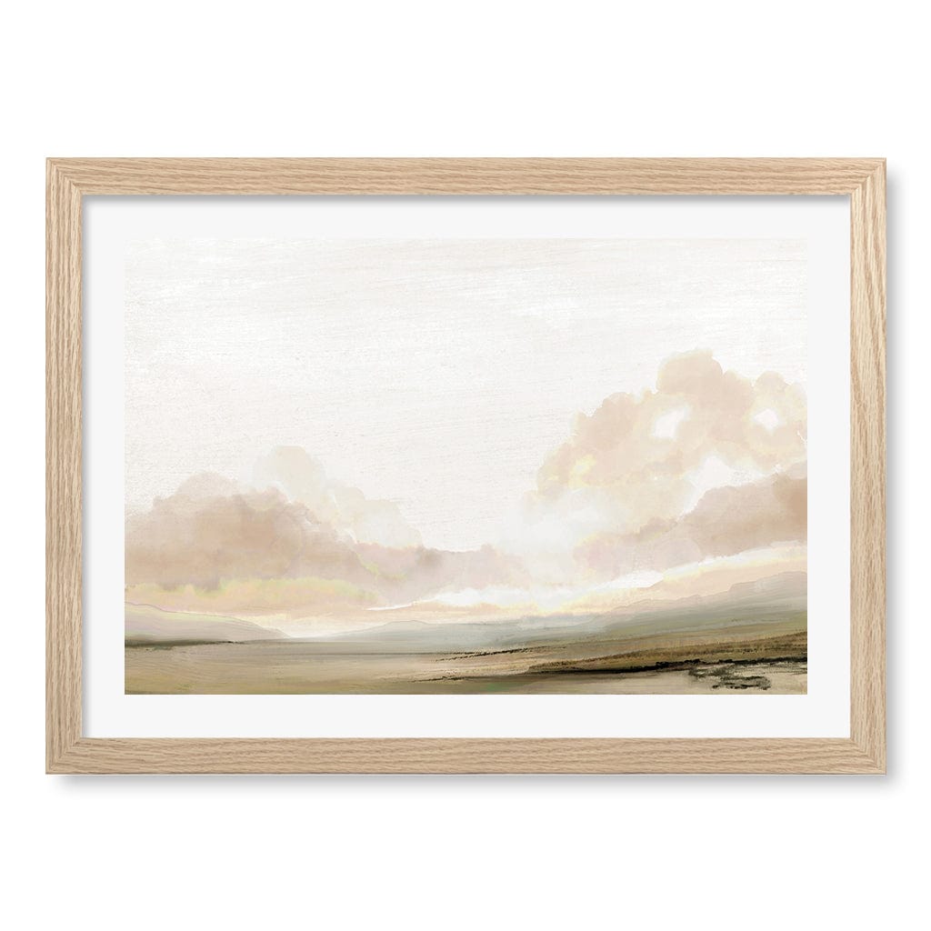 The South Wall Art Print A3 (29.7 x 42cm) / Natural Oak Frame / White Border from our Australian Made Wall Art collection by Profile Australia