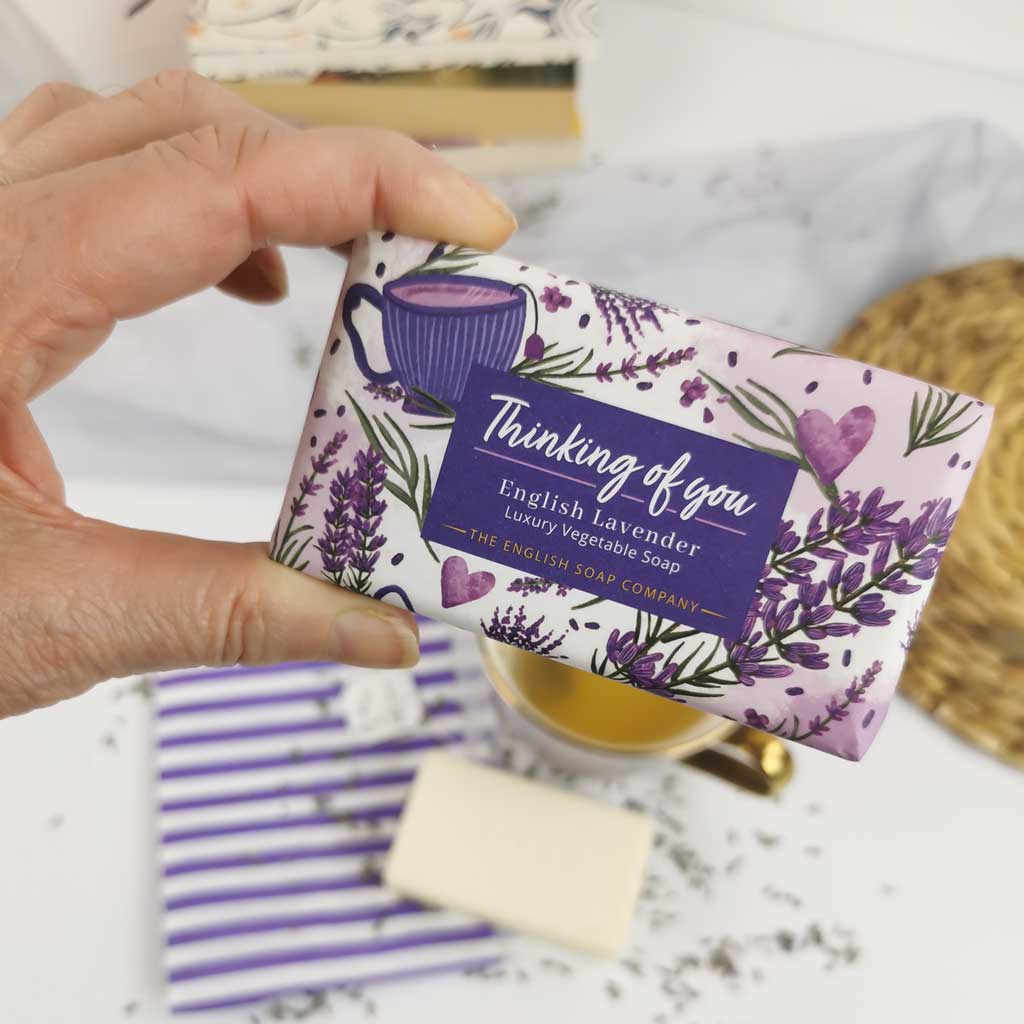Thinking of You English Lavender Gift Bar Soap from our Luxury Bar Soap collection by The English Soap Company