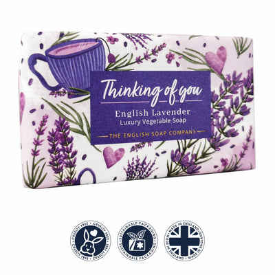 Thinking of You English Lavender Gift Soap Bar from our Luxury Bar Soap collection by The English Soap Company