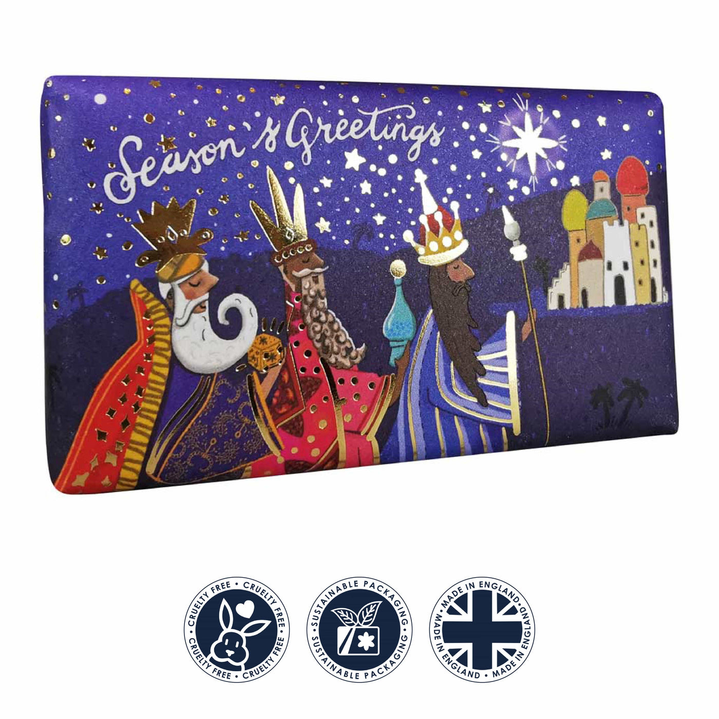 Three Kings Christmas Soap Bar from our Luxury Bar Soap collection by The English Soap Company