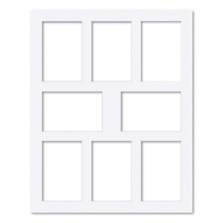 Ultimate White Acid-Free Mat Board 16x20in (40.6x50.8cm) to suit eight 4x6in (10x15cm) images from our Mat Boards collection by Profile Products (Australia) Pty Ltd