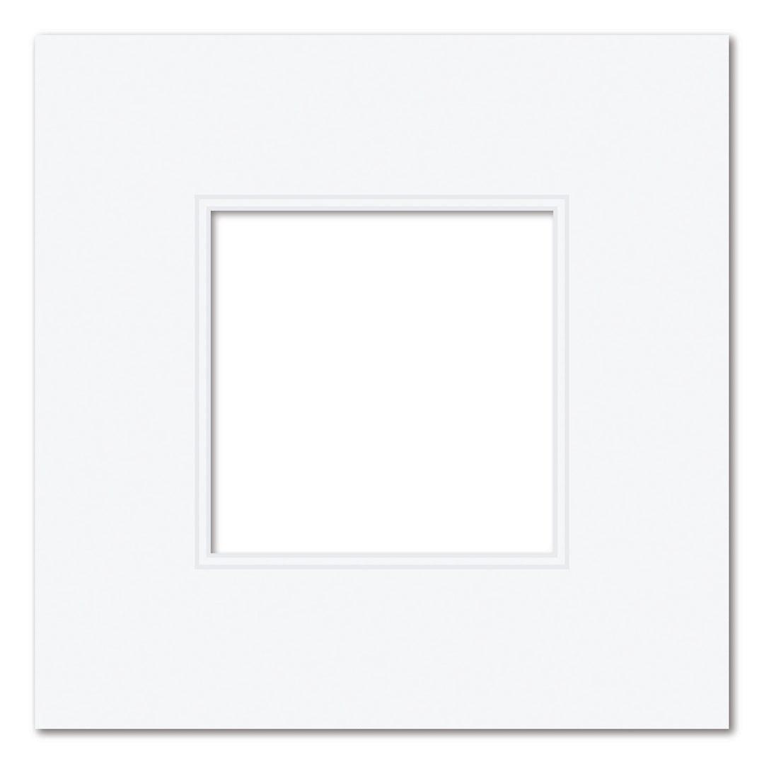 Ultimate White Double Acid-Free Mat Board 12x12in (30.5x30.5cm) to suit 6x6 (15x15cm) image from our Mat Boards collection by Profile Products (Australia) Pty Ltd