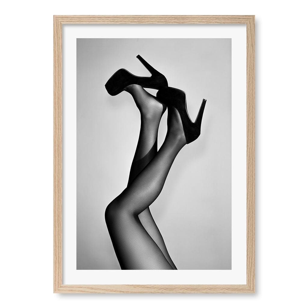 Velvet Pumps Wall Art Print by Soul Studio III A4 (21 x 29.7cm) / Natural Oak Frame / White Border from our Australian Made Framed Wall Art, Prints & Posters collection by Profile Australia