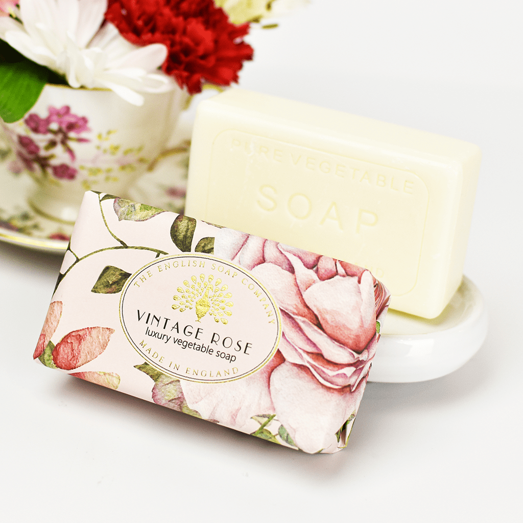 Vintage Rose Soap Bar from our Luxury Bar Soap collection by The English Soap Company