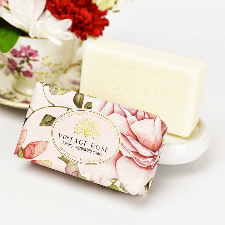 Vintage Rose Soap Bar from our Luxury Bar Soap collection by The English Soap Company