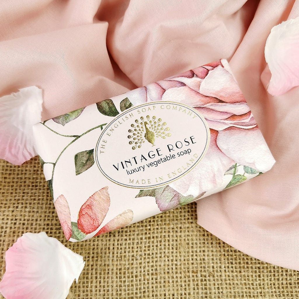 Vintage Rose Soap Bar from our Luxury Bar Soap collection by The English Soap Company