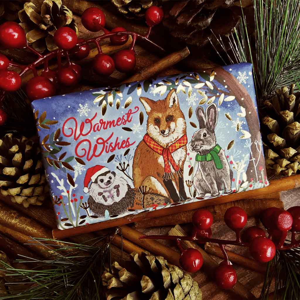 Warmest Wishes Christmas Soap Bar from our Luxury Bar Soap collection by The English Soap Company