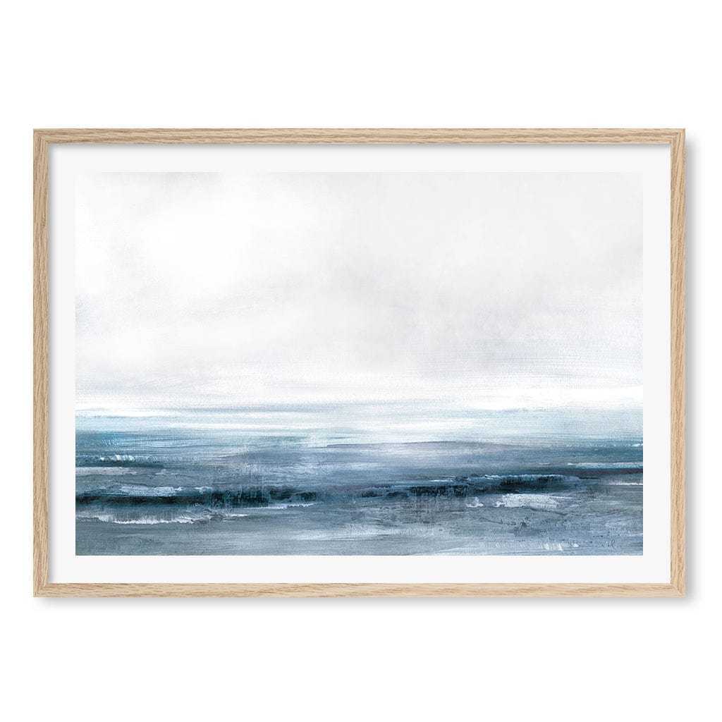 Water Wall Art Print A1 (59.4 x 84.1cm) / Natural Oak Frame / White Border from our Australian Made Wall Art collection by Profile Australia
