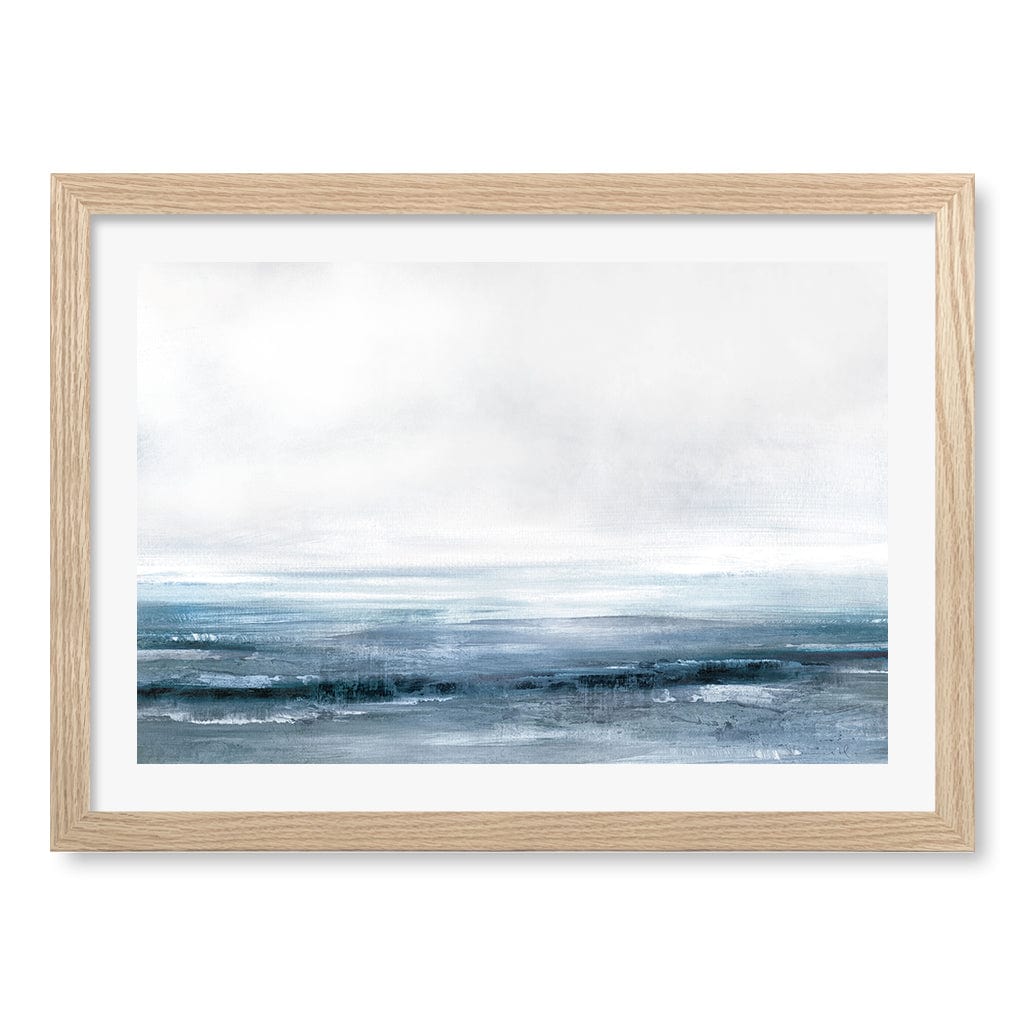 Water Wall Art Print A3 (29.7 x 42cm) / Natural Oak Frame / White Border from our Australian Made Wall Art collection by Profile Australia