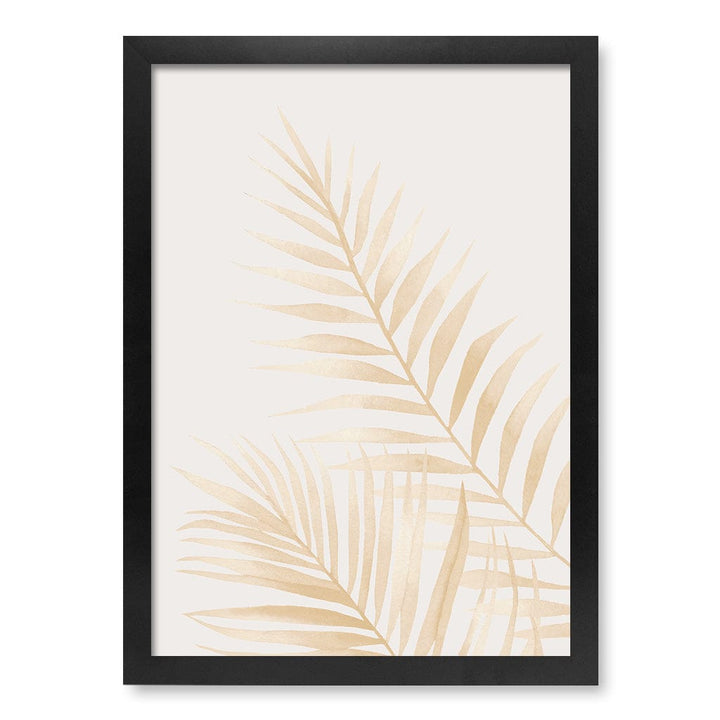 Watercolour Palm Leaves Beige Wall Art Print A3 (29.7 x 42cm) / Matte Black Frame / No Border from our Australian Made Framed Wall Art, Prints & Posters collection by Profile Products (Australia) Pty Ltd