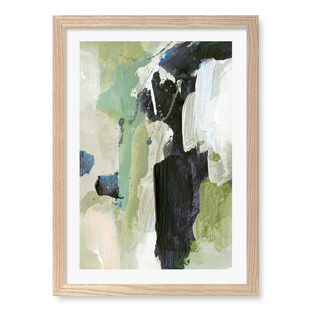 Waterfall Wall Art Print A3 (29.7 x 42cm) / Natural Oak Frame / White Border from our Australian Made Wall Art collection by Profile Australia