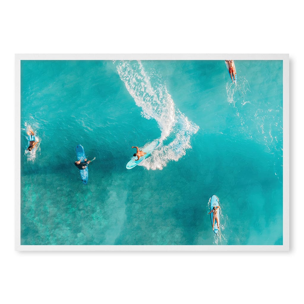 Wave Catcher Wall Art Print A1 (59.4 x 84.1cm) / Matte White Frame / No Border from our Australian Made Framed Wall Art, Prints & Posters collection by Profile Products (Australia) Pty Ltd