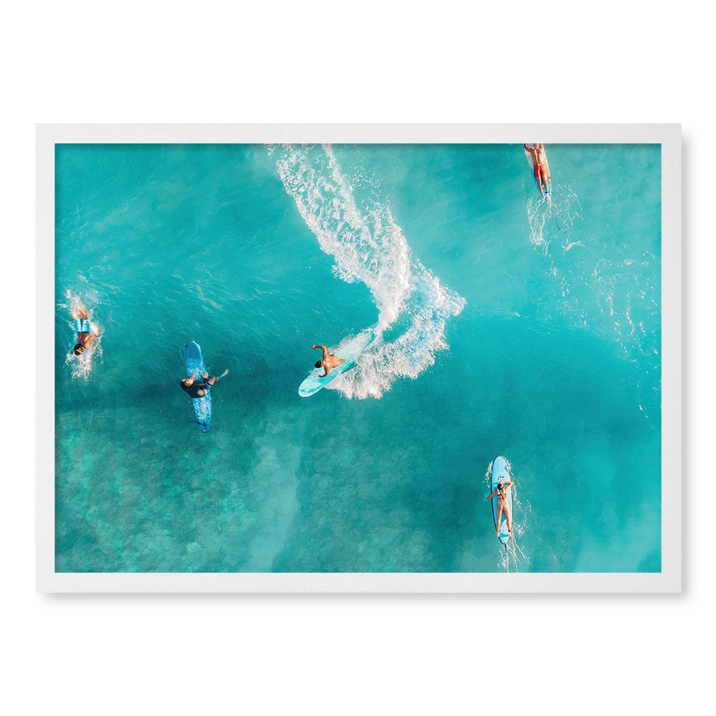 Wave Catcher Wall Art Print A2 (42 x 59.4cm) / Matte White Frame / No Border from our Australian Made Framed Wall Art, Prints & Posters collection by Profile Products (Australia) Pty Ltd