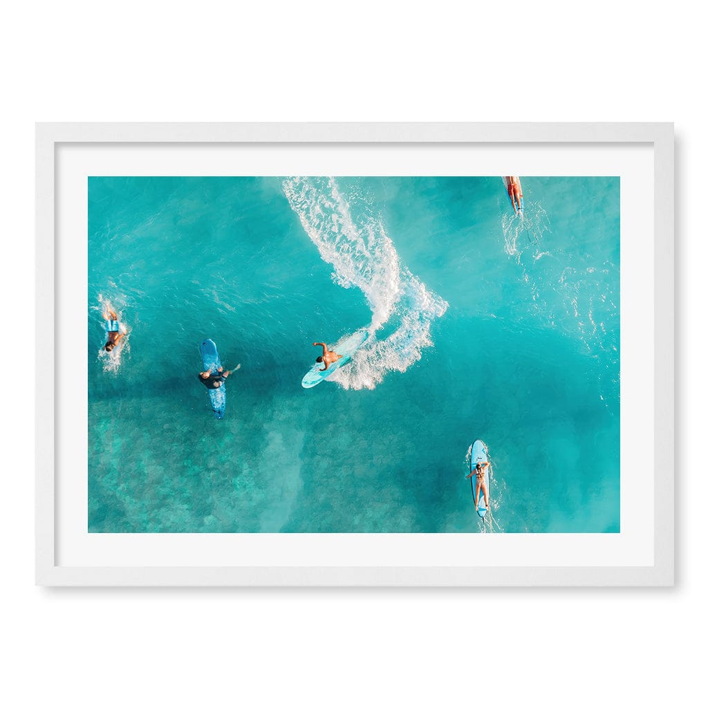 Wave Catcher Wall Art Print A2 (42 x 59.4cm) / Matte White Frame / White Border from our Australian Made Framed Wall Art, Prints & Posters collection by Profile Products (Australia) Pty Ltd