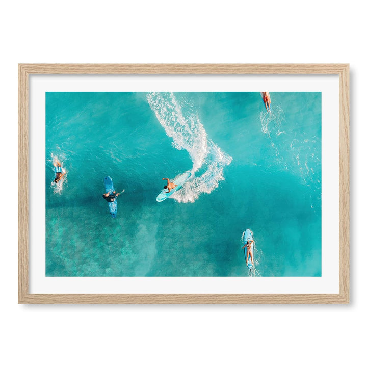 Wave Catcher Wall Art Print A2 (42 x 59.4cm) / Natural Oak Frame / White Border from our Australian Made Framed Wall Art, Prints & Posters collection by Profile Products (Australia) Pty Ltd