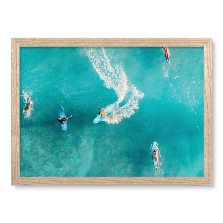 Wave Catcher Wall Art Print A3 (29.7 x 42cm) / Natural Oak Frame / No Border from our Australian Made Framed Wall Art, Prints & Posters collection by Profile Products (Australia) Pty Ltd