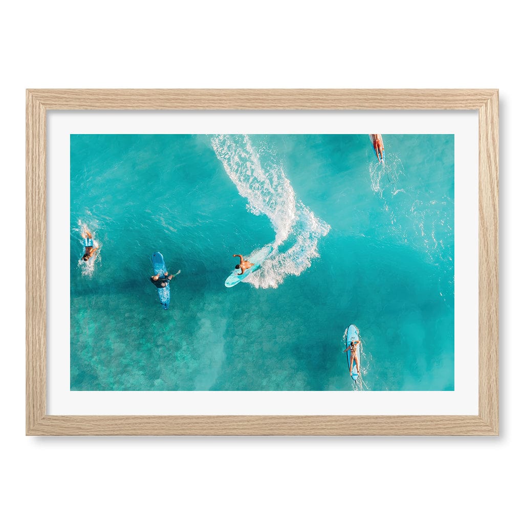 Wave Catcher Wall Art Print A3 (29.7 x 42cm) / Natural Oak Frame / White Border from our Australian Made Framed Wall Art, Prints & Posters collection by Profile Products (Australia) Pty Ltd