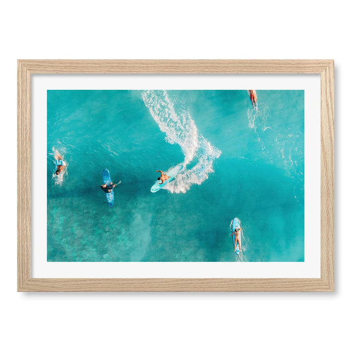 Wave Catcher Wall Art Print A3 (29.7 x 42cm) / Natural Oak Frame / White Border from our Australian Made Framed Wall Art, Prints & Posters collection by Profile Products (Australia) Pty Ltd
