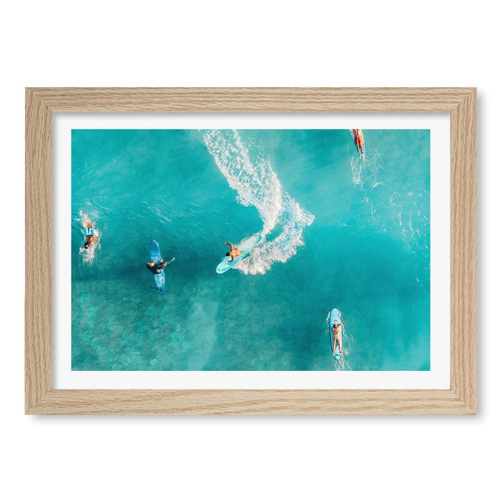 Wave Catcher Wall Art Print A4 (21 x 29.7cm) / Natural Oak Frame / White Border from our Australian Made Framed Wall Art, Prints & Posters collection by Profile Products (Australia) Pty Ltd