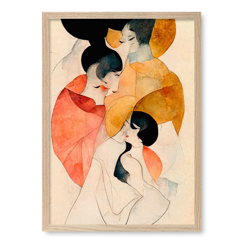 Whispering Elegance Wall Art Print A4 (21 x 29.7cm) / Natural Oak Frame / No Border from our Australian Made Framed Wall Art, Prints &amp; Posters collection by Profile Australia