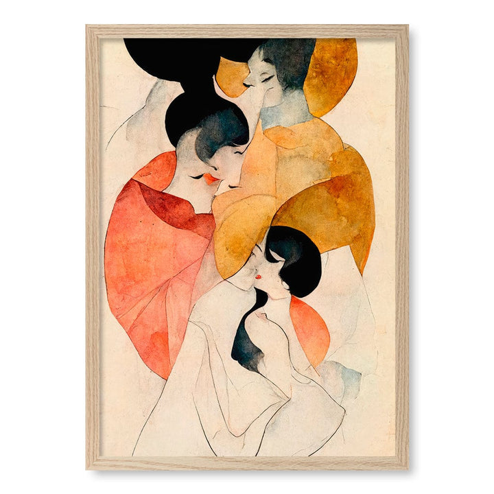 Whispering Elegance Wall Art Print A4 (21 x 29.7cm) / Natural Oak Frame / No Border from our Australian Made Framed Wall Art, Prints & Posters collection by Profile Australia
