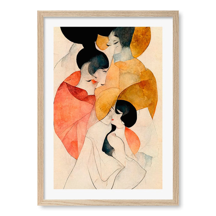 Whispering Elegance Wall Art Print A4 (21 x 29.7cm) / Natural Oak Frame / White Border from our Australian Made Framed Wall Art, Prints & Posters collection by Profile Australia