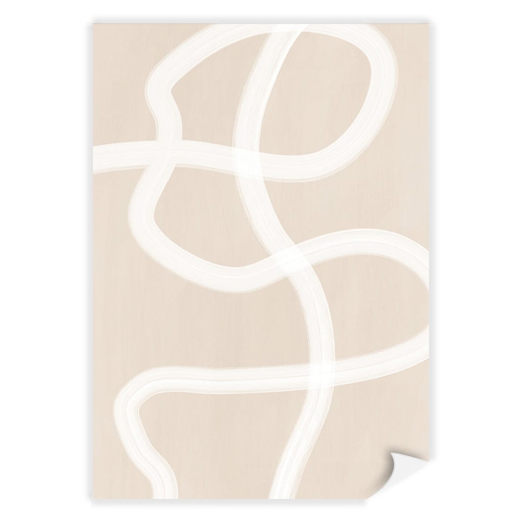 White Brush Stroke 1 Wall Art Print A4 (21 x 29.7cm) / Print Only / No Border from our Australian Made Framed Wall Art, Prints &amp; Posters collection by Profile Australia