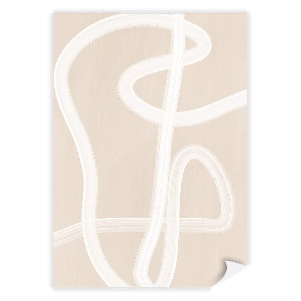 White Brush Stroke 2 Wall Art Print A4 (21 x 29.7cm) / Print Only / No Border from our Australian Made Framed Wall Art, Prints &amp; Posters collection by Profile Australia