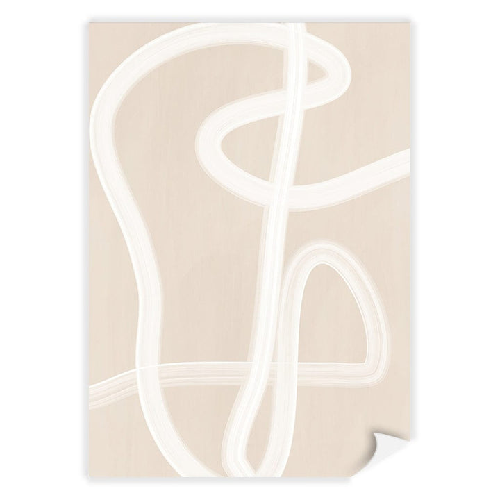 White Brush Stroke 2 Wall Art Print A4 (21 x 29.7cm) / Print Only / No Border from our Australian Made Framed Wall Art, Prints & Posters collection by Profile Australia