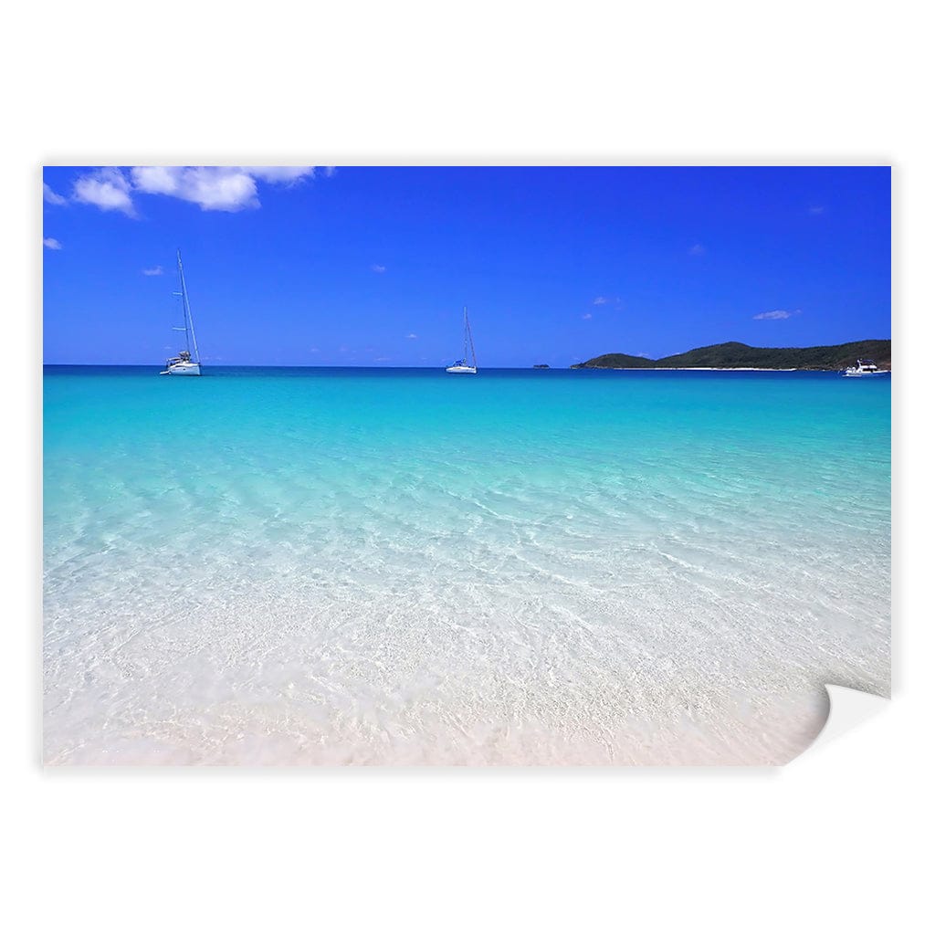 Whitehaven Beach Wall Art Print A4 (21 x 29.7cm) / Print Only / No Border from our Australian Made Framed Wall Art, Prints & Posters collection by Profile Products (Australia) Pty Ltd