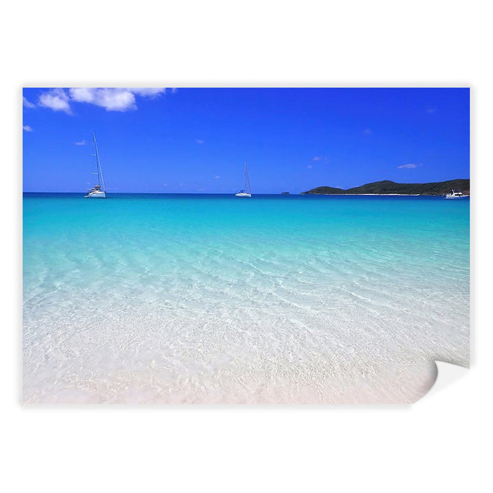 Whitehaven Beach Wall Art Print A4 (21 x 29.7cm) / Print Only / No Border from our Australian Made Framed Wall Art, Prints & Posters collection by Profile Products (Australia) Pty Ltd