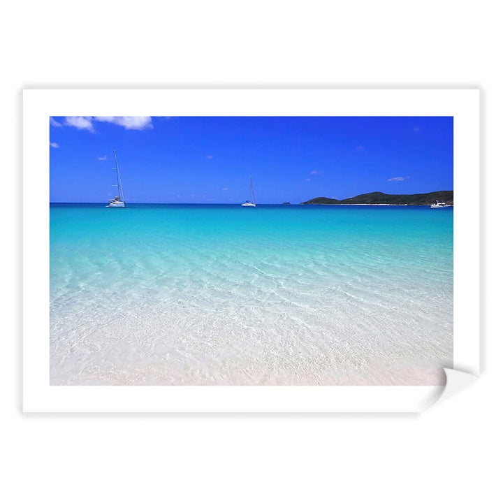 Whitehaven Beach Wall Art Print A4 (21 x 29.7cm) / Print Only / White Border from our Australian Made Framed Wall Art, Prints & Posters collection by Profile Products (Australia) Pty Ltd