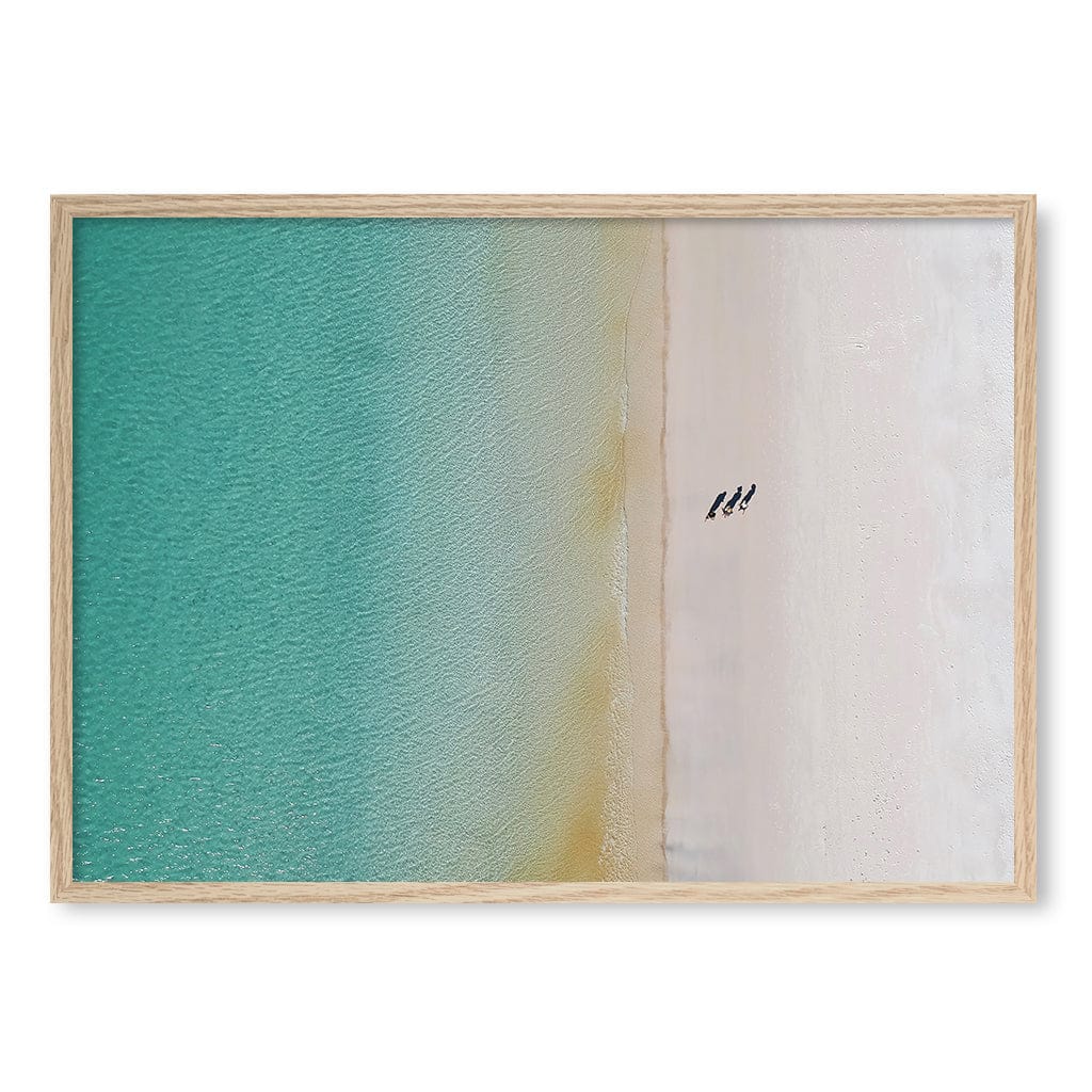 Whitsundays Sands Wall Art Print A1 (59.4 x 84.1cm) / Natural Oak Frame / No Border from our Australian Made Framed Wall Art, Prints & Posters collection by Profile Products (Australia) Pty Ltd