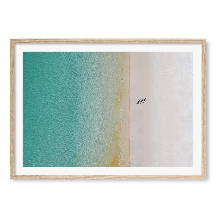 Whitsundays Sands Wall Art Print A1 (59.4 x 84.1cm) / Natural Oak Frame / White Border from our Australian Made Framed Wall Art, Prints & Posters collection by Profile Products (Australia) Pty Ltd