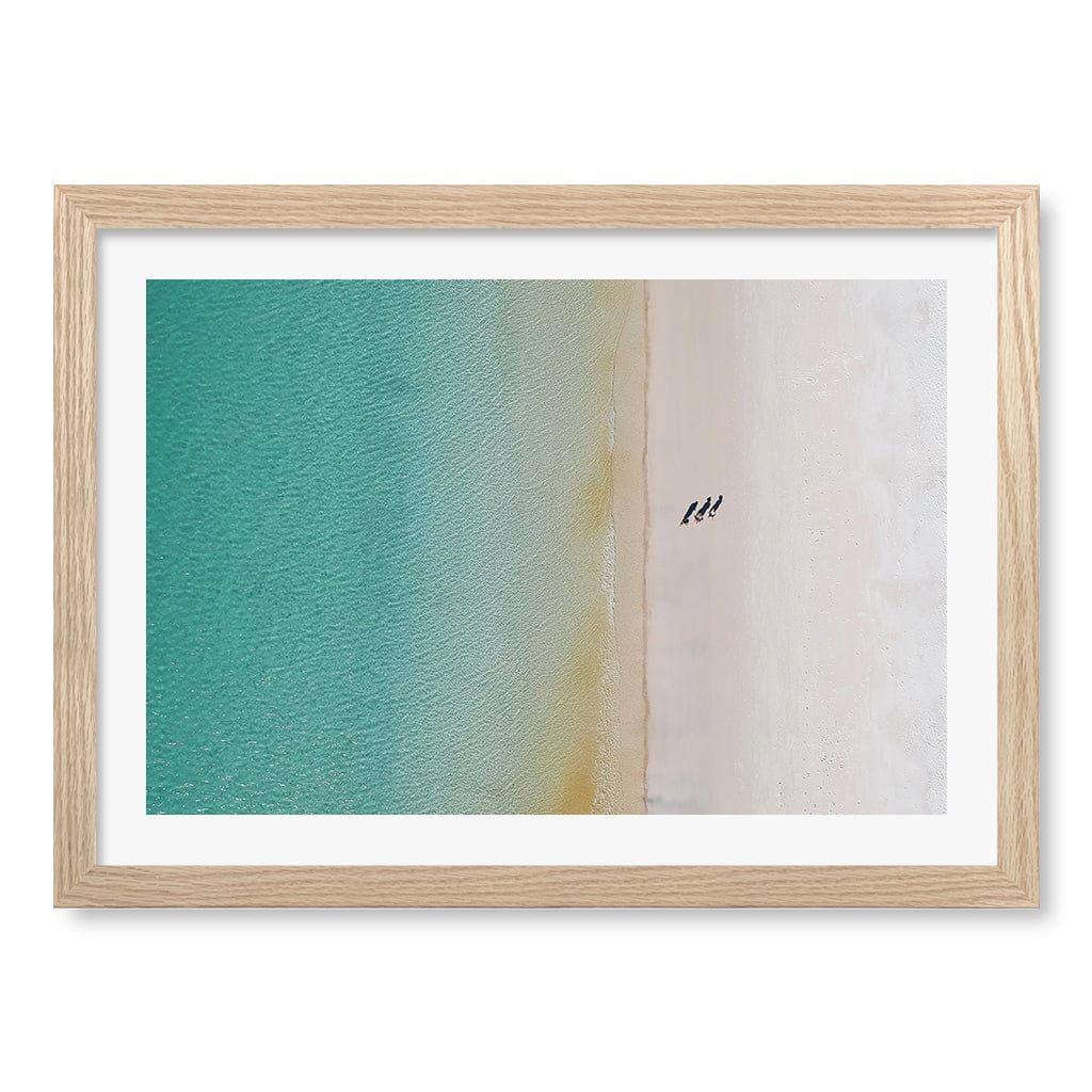 Whitsundays Sands Wall Art Print A3 (29.7 x 42cm) / Natural Oak Frame / White Border from our Australian Made Framed Wall Art, Prints & Posters collection by Profile Products (Australia) Pty Ltd