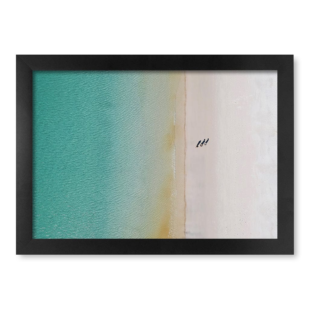 Whitsundays Sands Wall Art Print A4 (21 x 29.7cm) / Matte Black Frame / No Border from our Australian Made Framed Wall Art, Prints & Posters collection by Profile Products (Australia) Pty Ltd