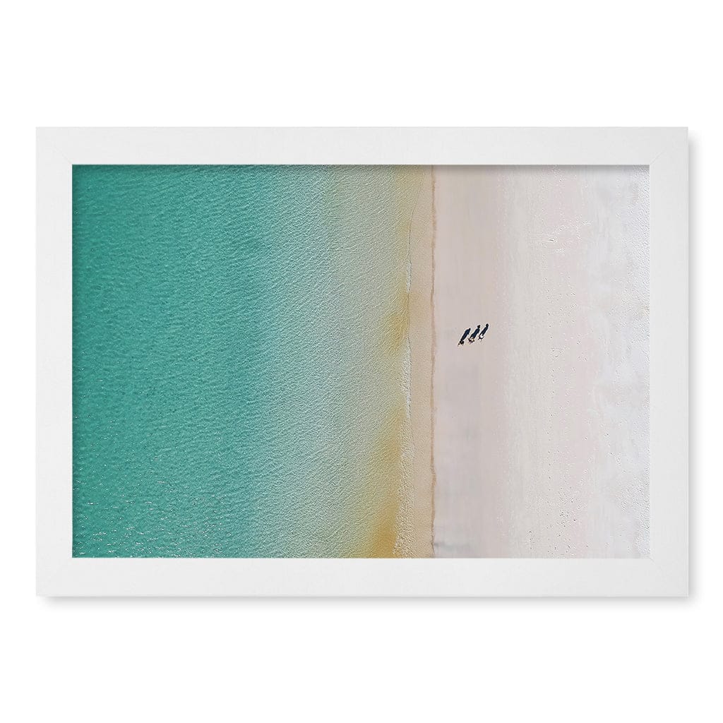 Whitsundays Sands Wall Art Print A4 (21 x 29.7cm) / Matte White Frame / No Border from our Australian Made Framed Wall Art, Prints & Posters collection by Profile Products (Australia) Pty Ltd