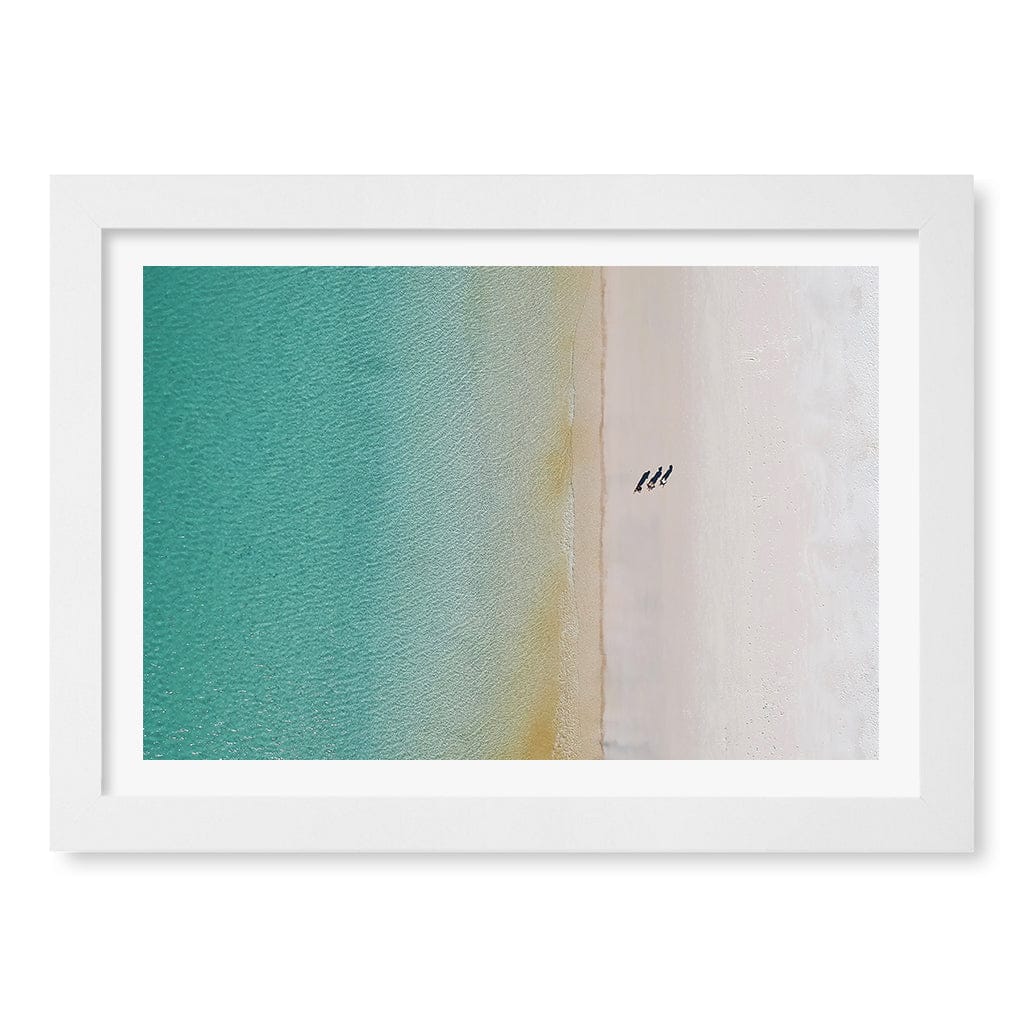 Whitsundays Sands Wall Art Print A4 (21 x 29.7cm) / Matte White Frame / White Border from our Australian Made Framed Wall Art, Prints & Posters collection by Profile Products (Australia) Pty Ltd