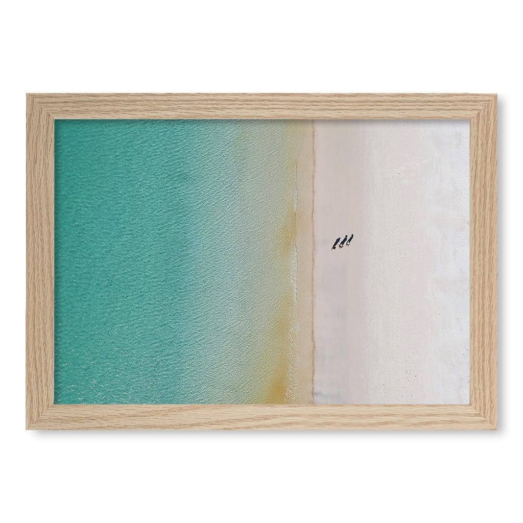 Whitsundays Sands Wall Art Print A4 (21 x 29.7cm) / Natural Oak Frame / No Border from our Australian Made Framed Wall Art, Prints & Posters collection by Profile Products (Australia) Pty Ltd