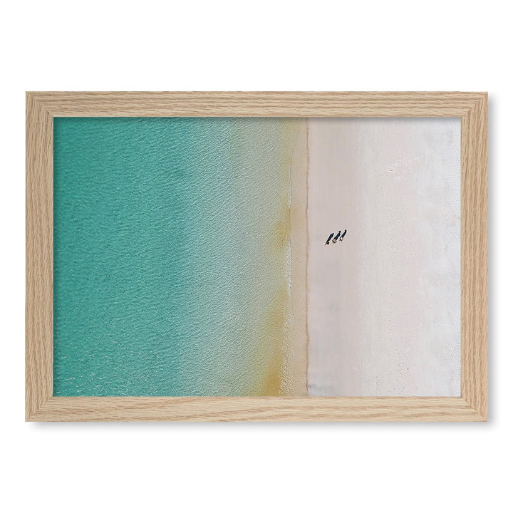 Whitsundays Sands Wall Art Print A4 (21 x 29.7cm) / Natural Oak Frame / No Border from our Australian Made Framed Wall Art, Prints & Posters collection by Profile Products (Australia) Pty Ltd