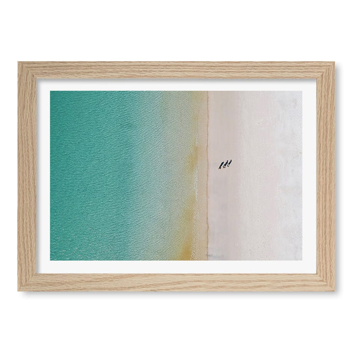 Whitsundays Sands Wall Art Print A4 (21 x 29.7cm) / Natural Oak Frame / White Border from our Australian Made Framed Wall Art, Prints & Posters collection by Profile Products (Australia) Pty Ltd