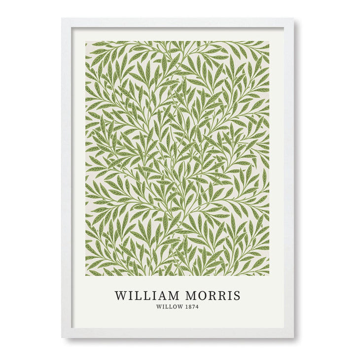 Willow Pattern - William Morris Floral Art Print A4 (21 x 29.7cm) / Matte White Frame / No Border from our Australian Made Framed Wall Art, Prints & Posters collection by Profile Products (Australia) Pty Ltd
