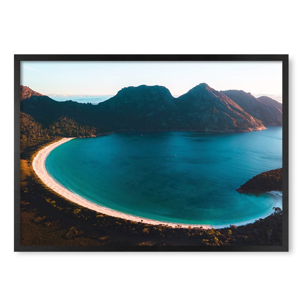 Wineglass Bay Wall Art Print A1 (59.4 x 84.1cm) / Matte Black Frame / No Border from our Australian Made Framed Wall Art, Prints & Posters collection by Profile Products (Australia) Pty Ltd