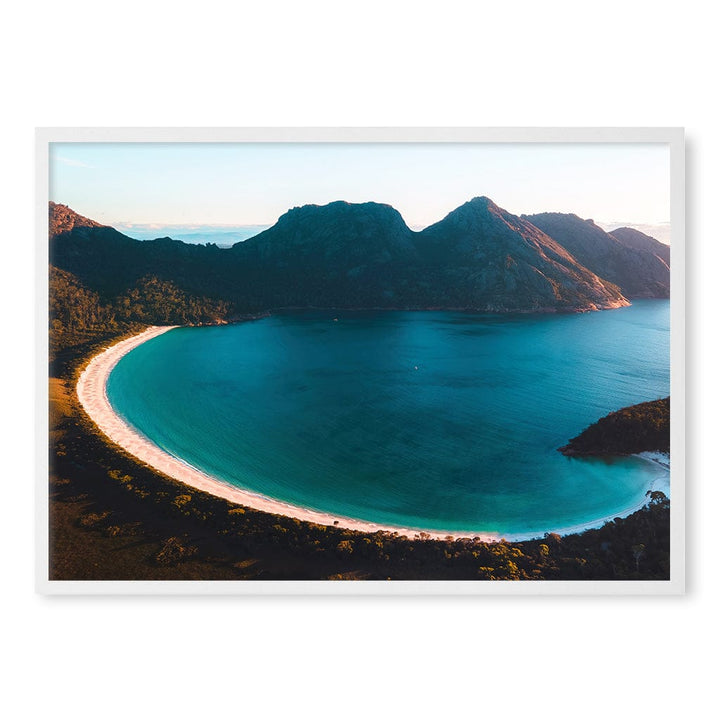 Wineglass Bay Wall Art Print A1 (59.4 x 84.1cm) / Matte White Frame / No Border from our Australian Made Framed Wall Art, Prints & Posters collection by Profile Products (Australia) Pty Ltd