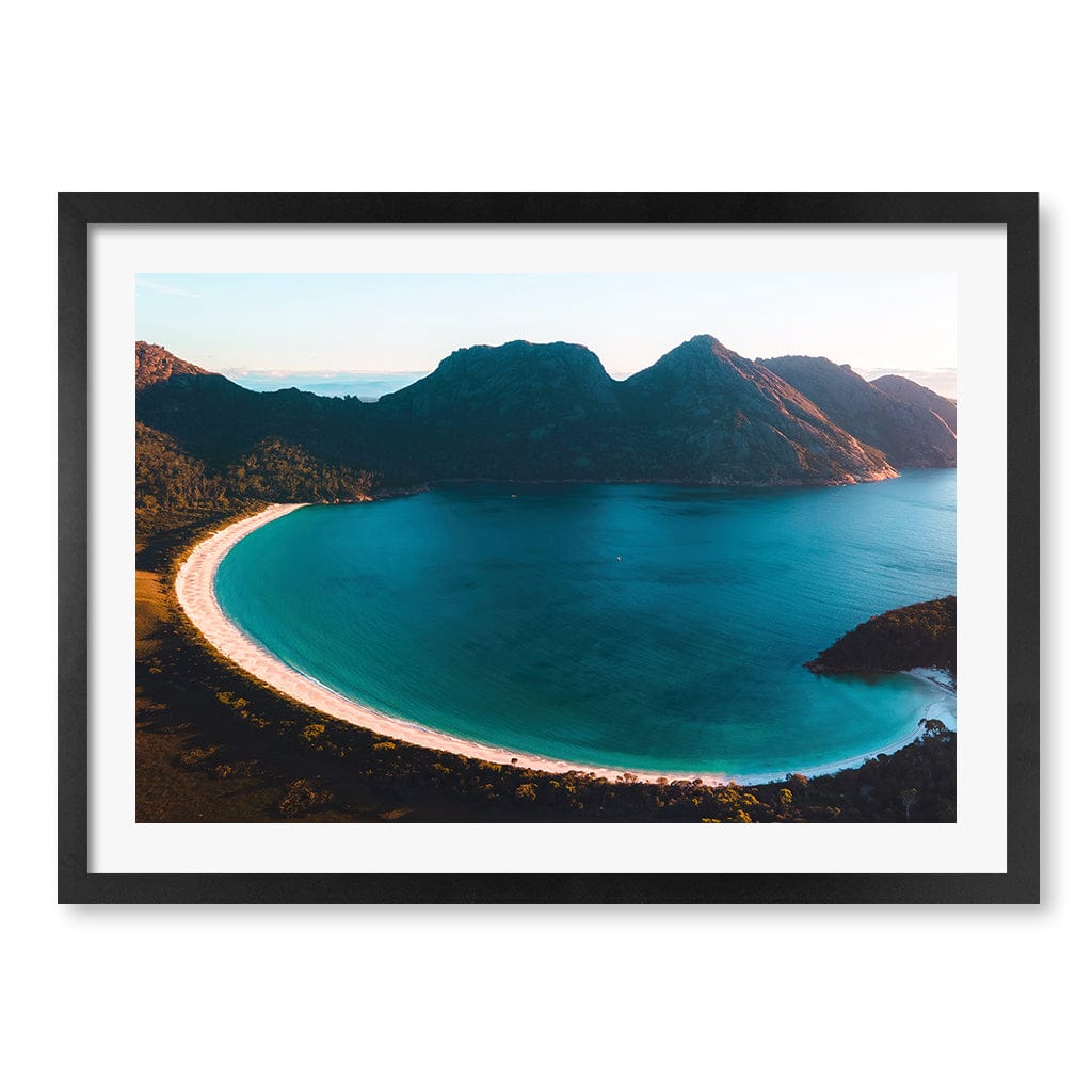 Wineglass Bay Wall Art Print A2 (42 x 59.4cm) / Matte Black Frame / White Border from our Australian Made Framed Wall Art, Prints & Posters collection by Profile Products (Australia) Pty Ltd