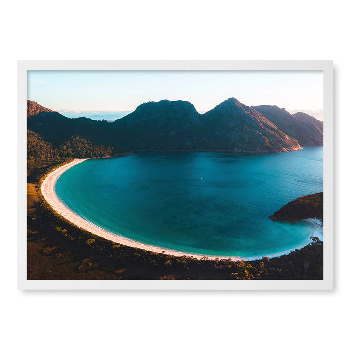 Wineglass Bay Wall Art Print A2 (42 x 59.4cm) / Matte White Frame / No Border from our Australian Made Framed Wall Art, Prints & Posters collection by Profile Products (Australia) Pty Ltd