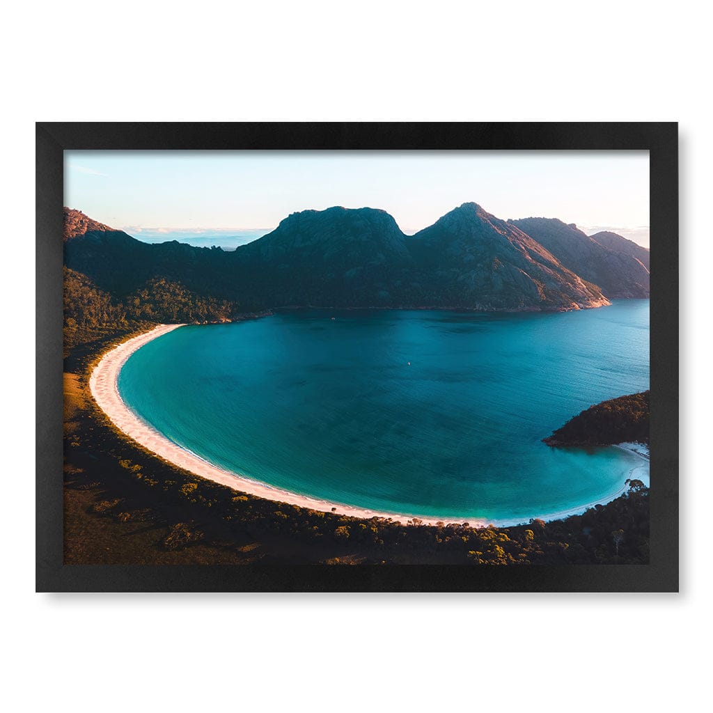 Wineglass Bay Wall Art Print A3 (29.7 x 42cm) / Matte Black Frame / No Border from our Australian Made Framed Wall Art, Prints & Posters collection by Profile Products (Australia) Pty Ltd