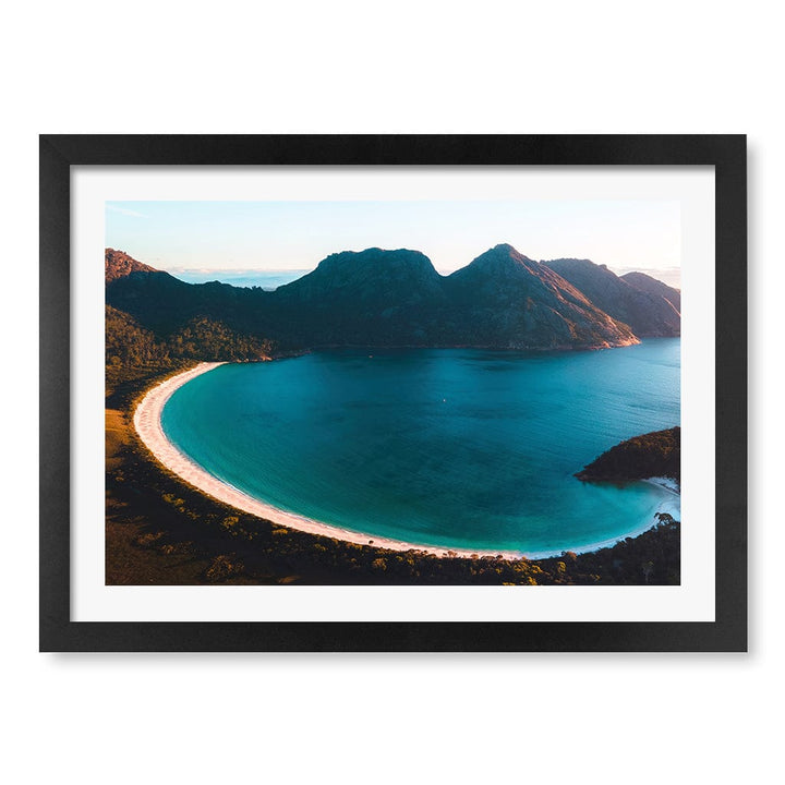 Wineglass Bay Wall Art Print A3 (29.7 x 42cm) / Matte Black Frame / White Border from our Australian Made Framed Wall Art, Prints & Posters collection by Profile Products (Australia) Pty Ltd