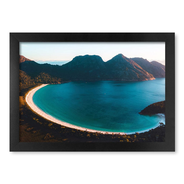 Wineglass Bay Wall Art Print A4 (21 x 29.7cm) / Matte Black Frame / No Border from our Australian Made Framed Wall Art, Prints & Posters collection by Profile Products (Australia) Pty Ltd